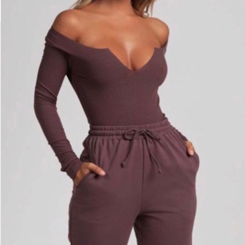 Marlene bodysuit in mauve by Meshki